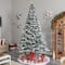 10ft. Pre-Lit Flocked Vermont Mixed Pine Artificial Christmas Tree, Clear LED Lights